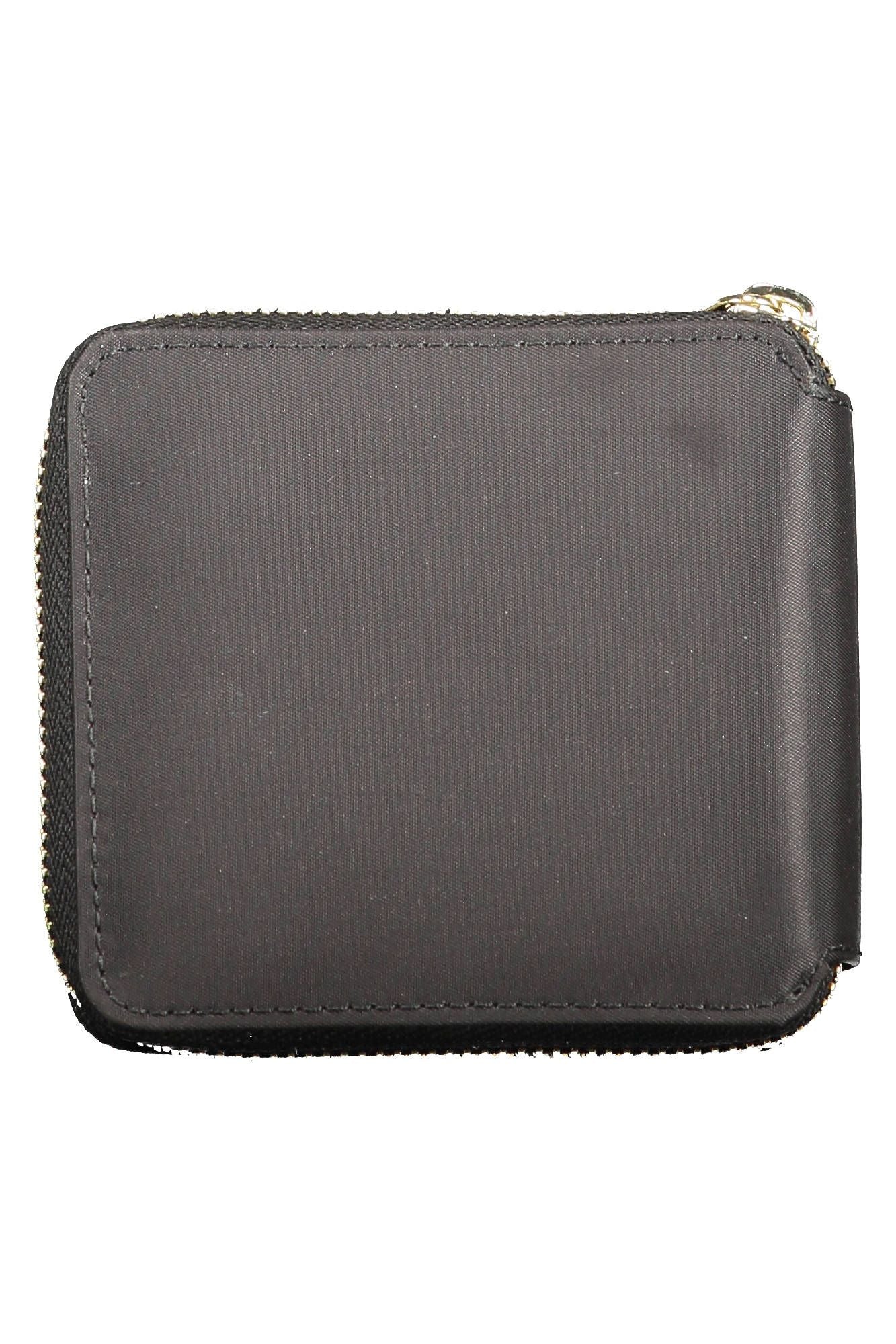 Elegant Black Nylon Zip Wallet