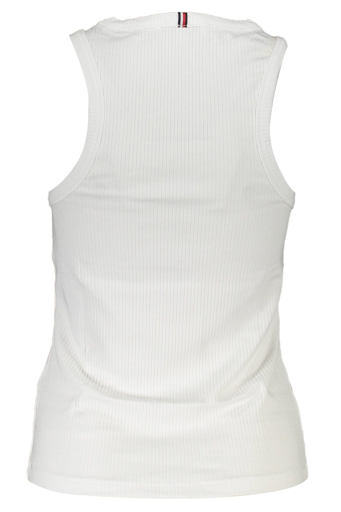 Chic Contrast Detail Tank Top with Logo Embroidery