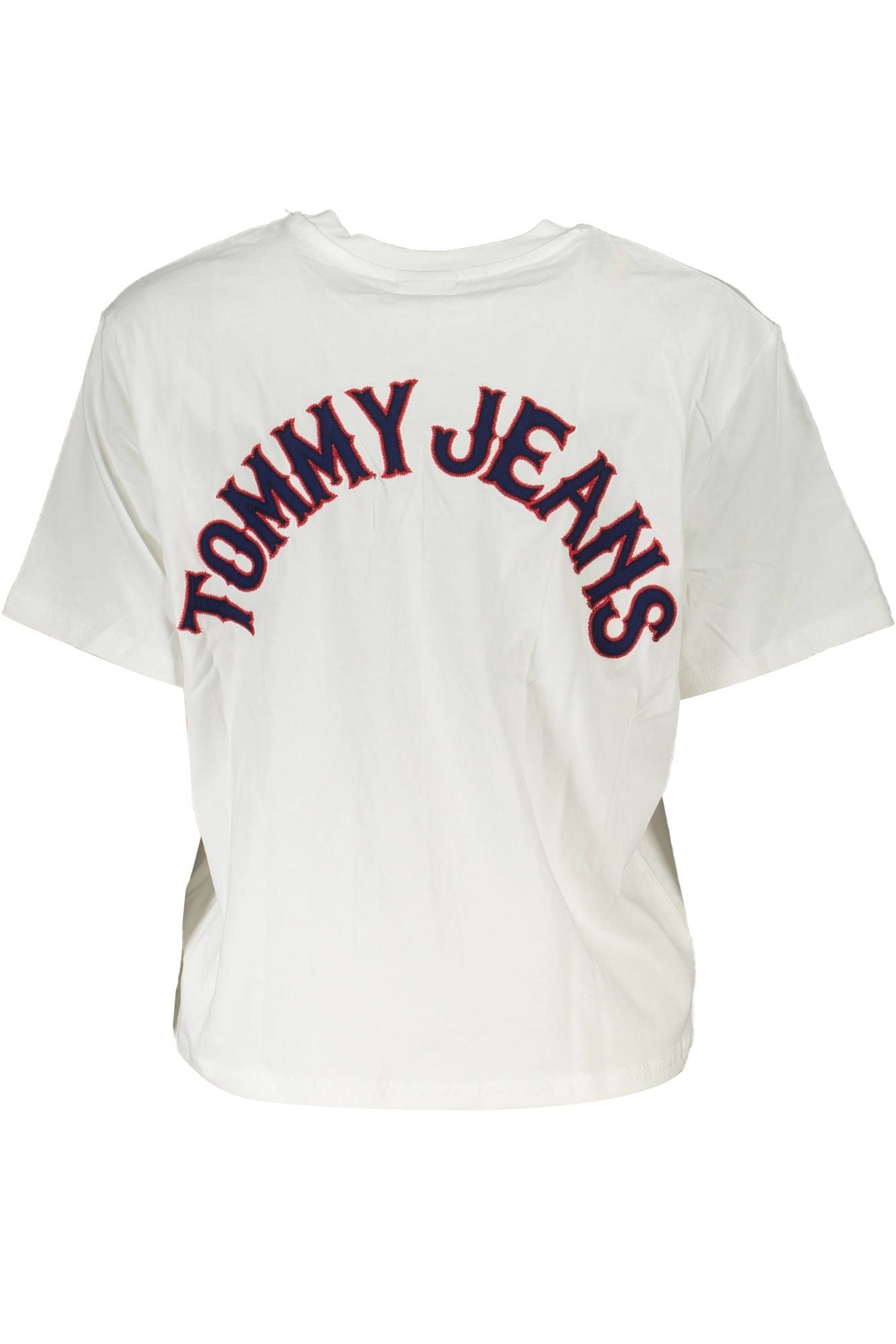 Chic White Embroidered Logo Tee
