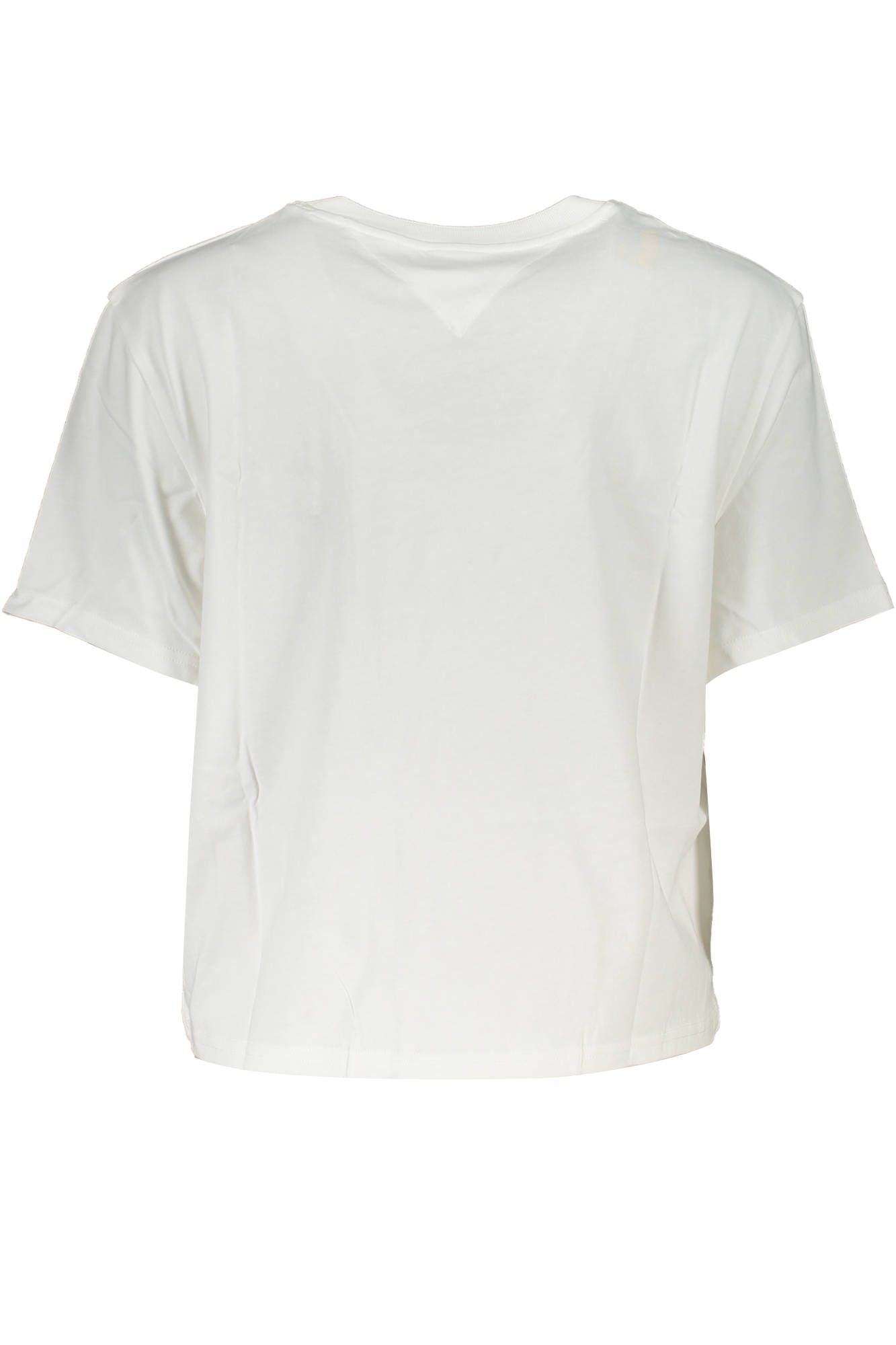 Chic White Embroidered Logo Tee