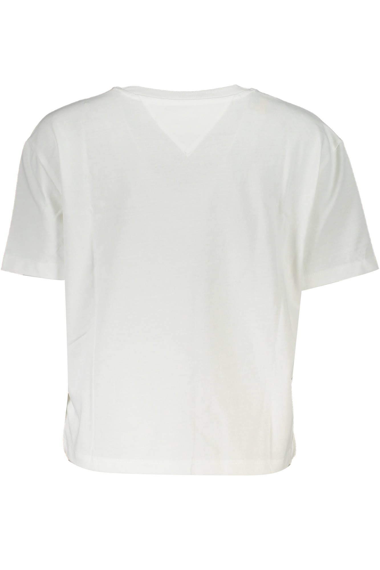 Chic Eco-Friendly White Tee with Logo Detail
