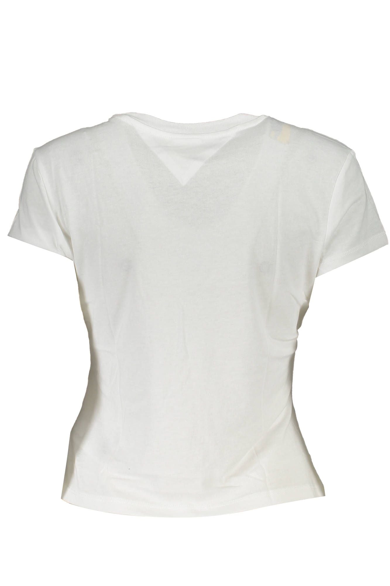 Chic White Logo Tee with Round Neckline
