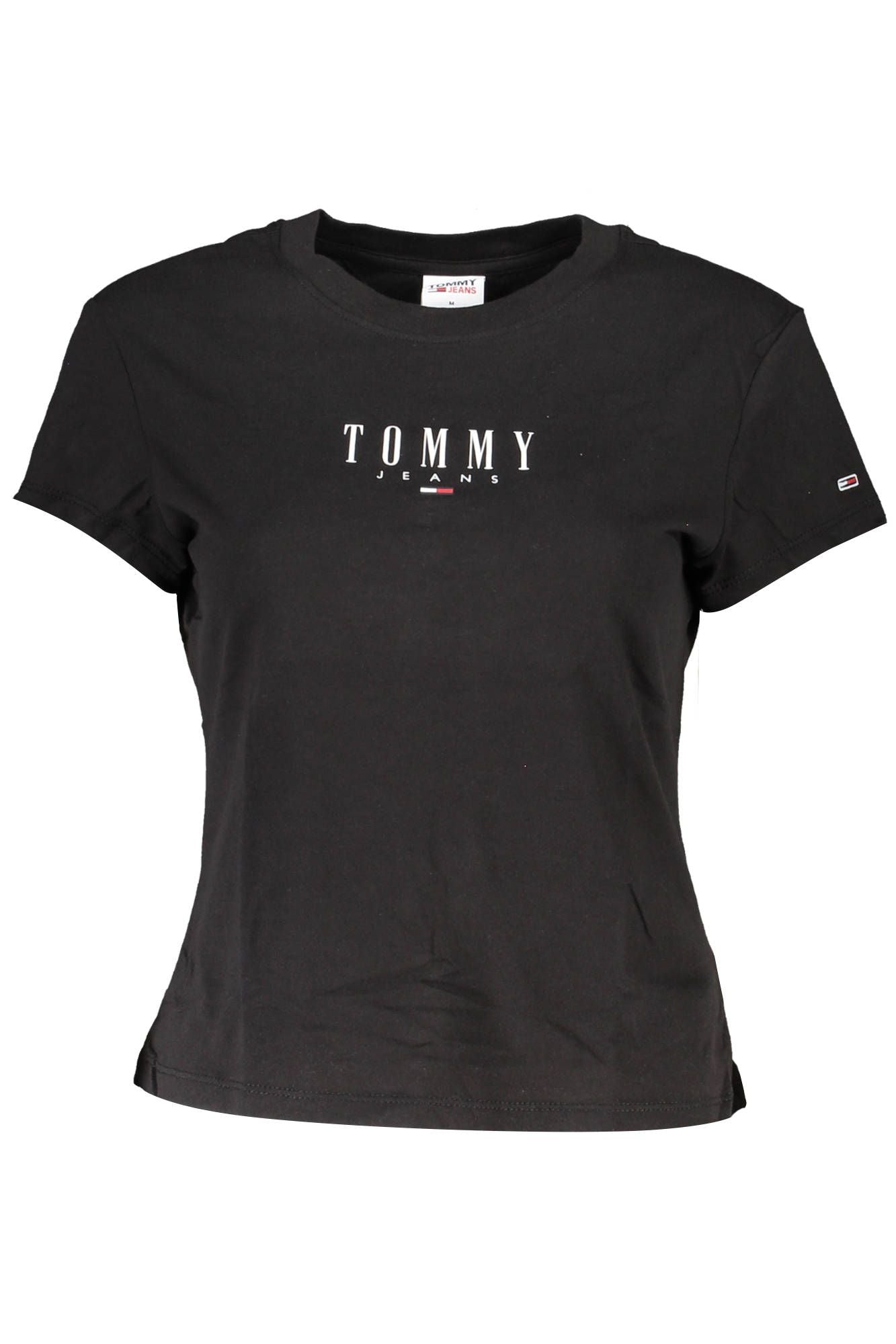 Elegant Black Print Tee with Iconic Logo
