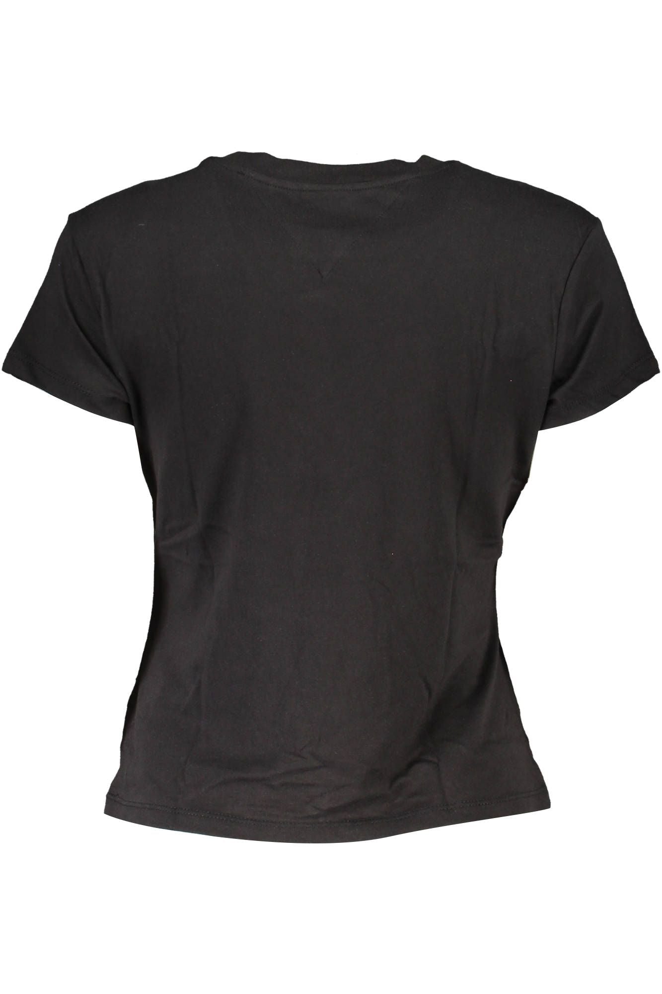 Elegant Black Print Tee with Iconic Logo