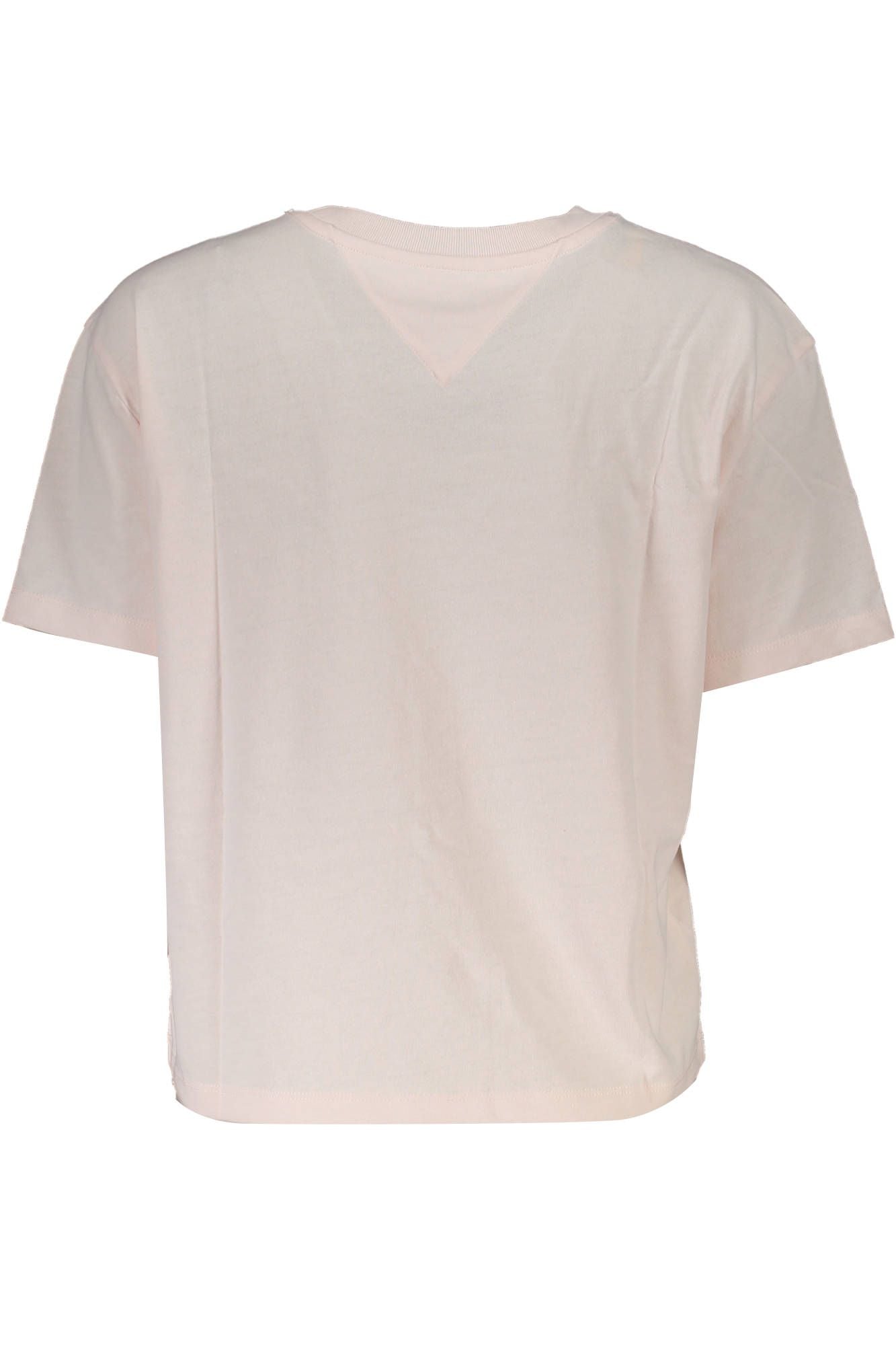 Chic Pink Logo Tee with Eco-Friendly Fibers