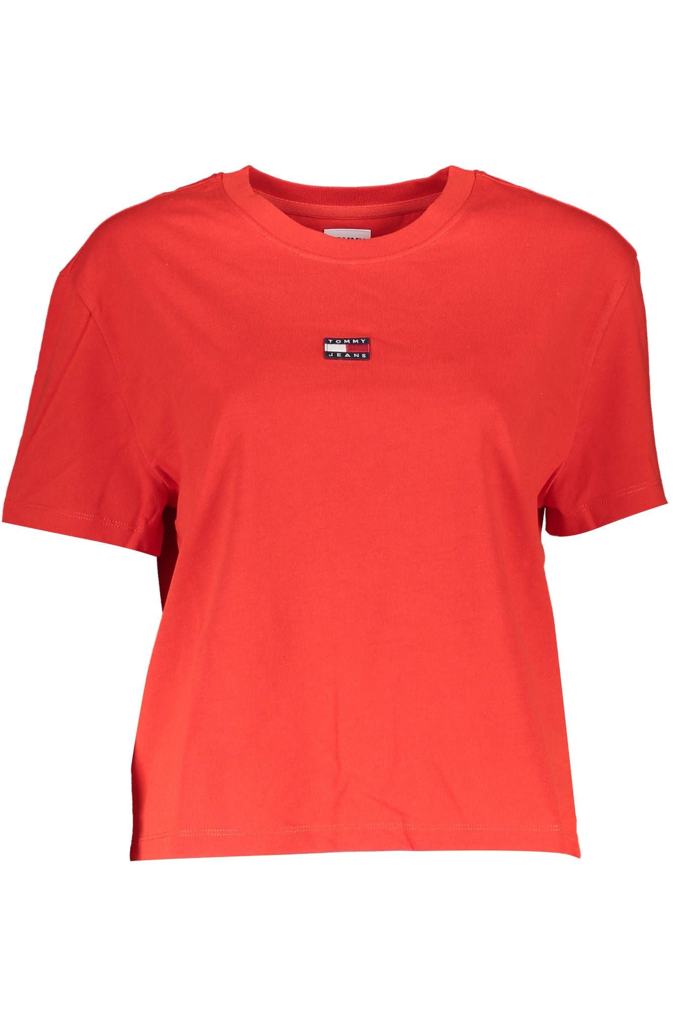Eco-Conscious Red Tee with Iconic Logo