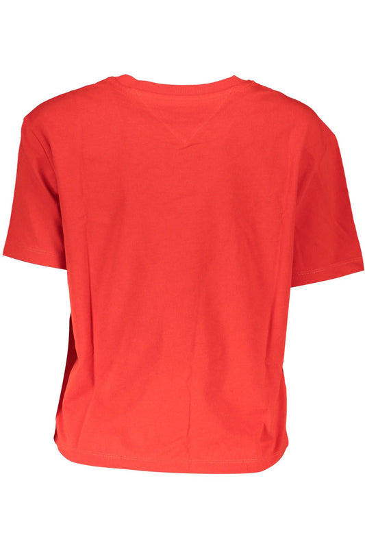 Eco-Conscious Red Tee with Iconic Logo