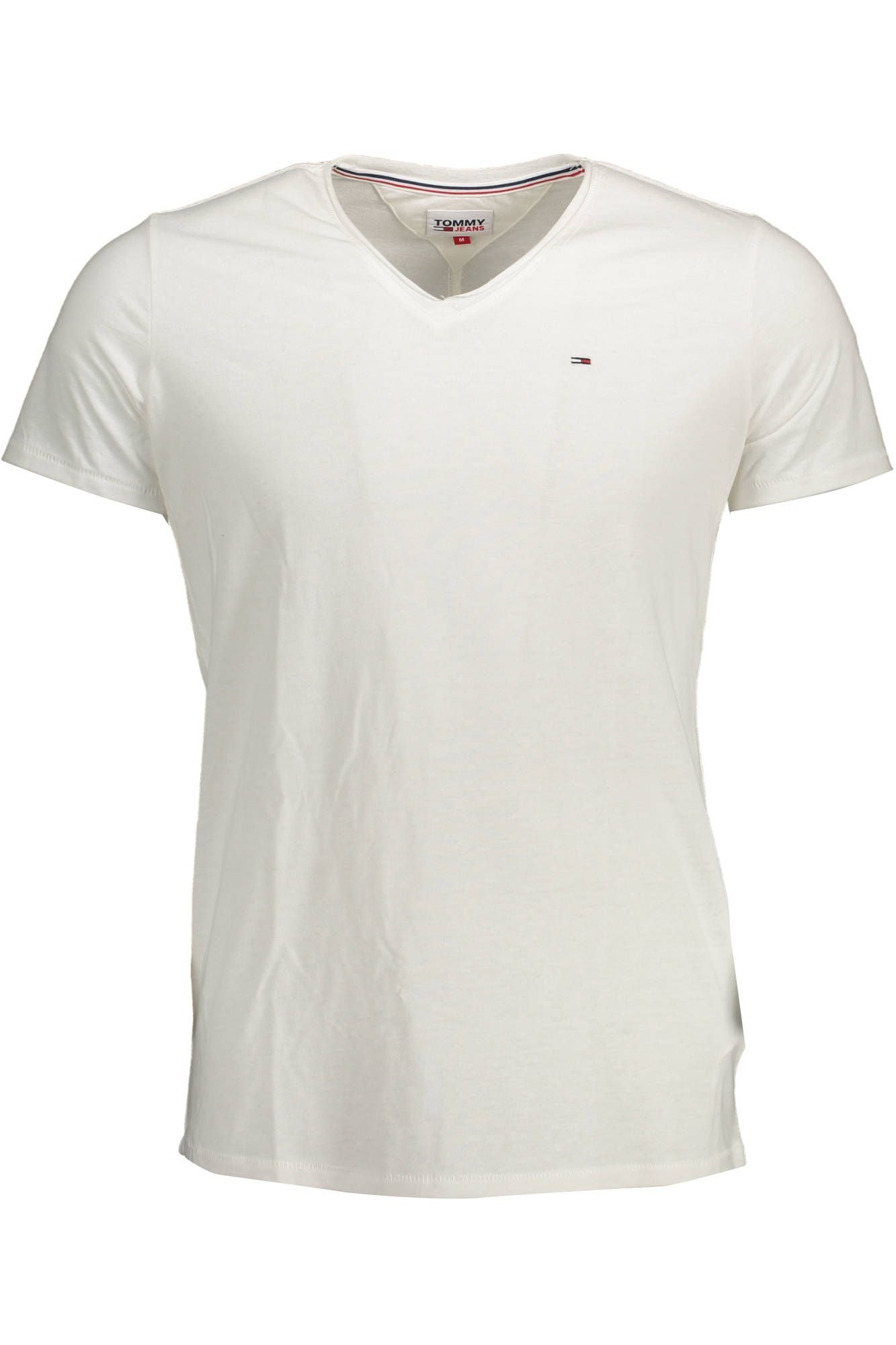 Chic V-Neck Embroidered Logo Tee