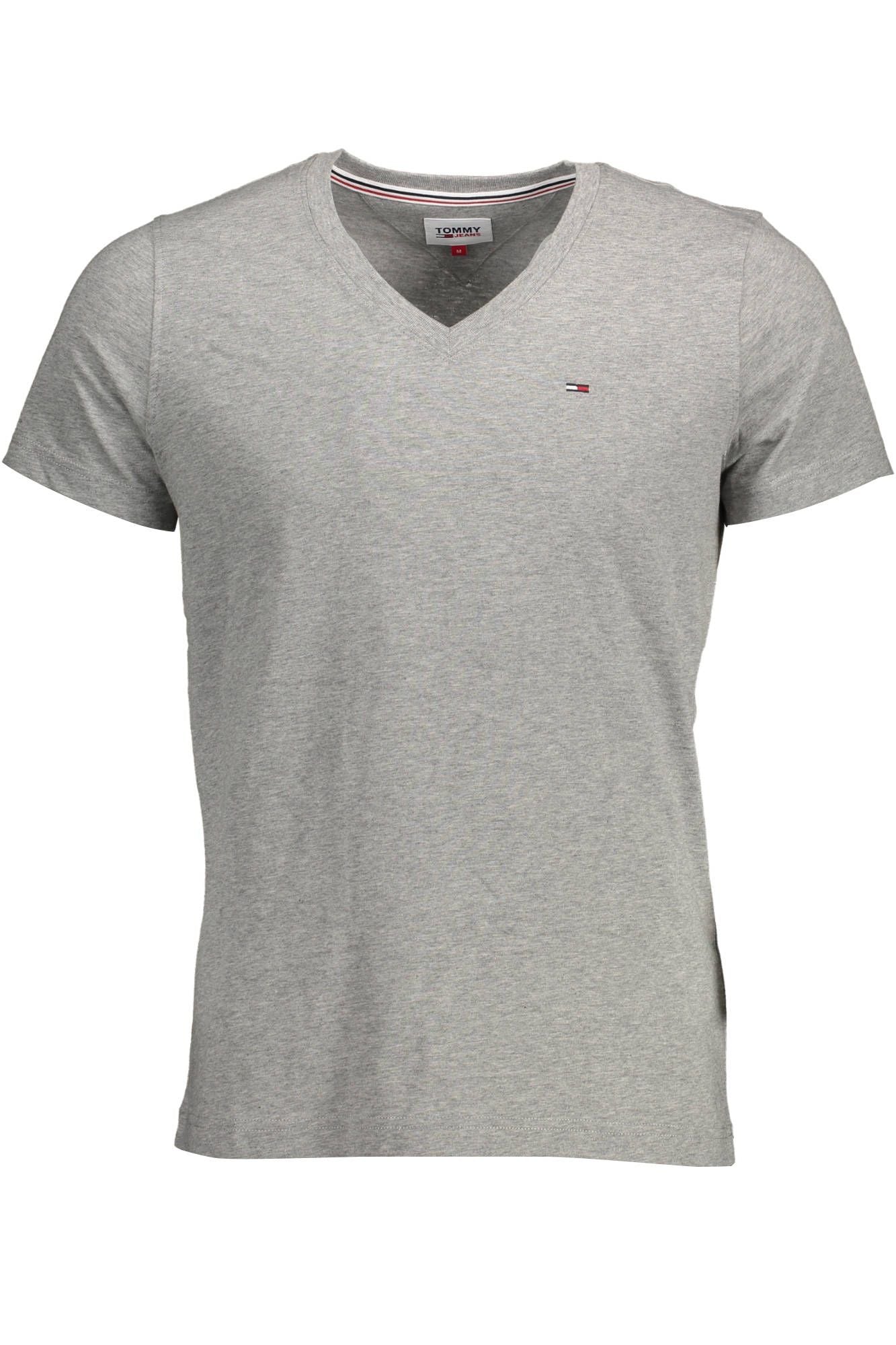 Chic Gray V-Neck Organic Tee