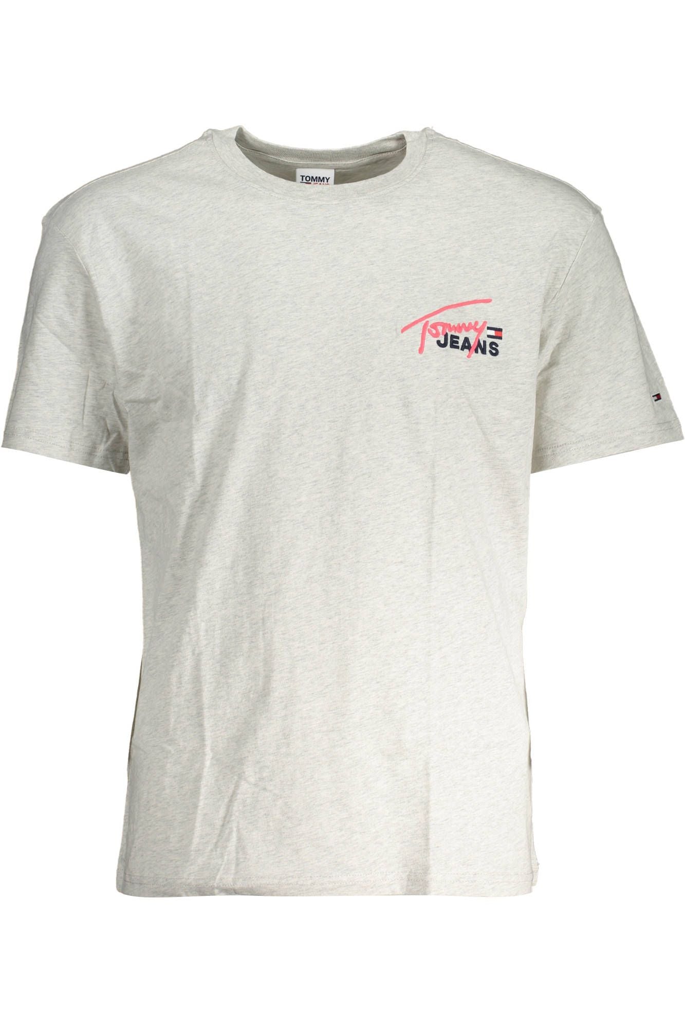 Classic Gray Embroidered Cotton Tee