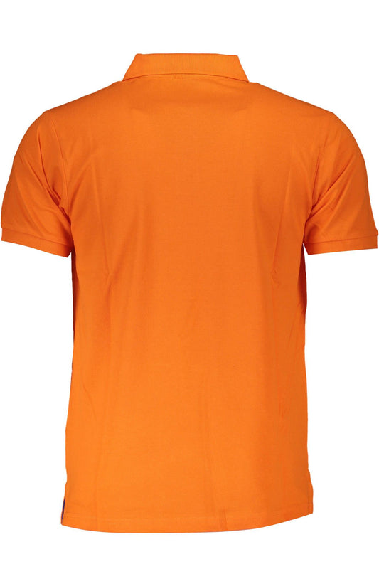 Elegant Orange Cotton Polo Shirt