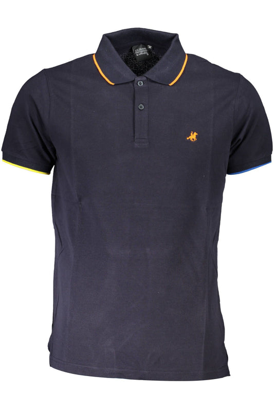 Elegant Embroidered Polo with Contrasting Details