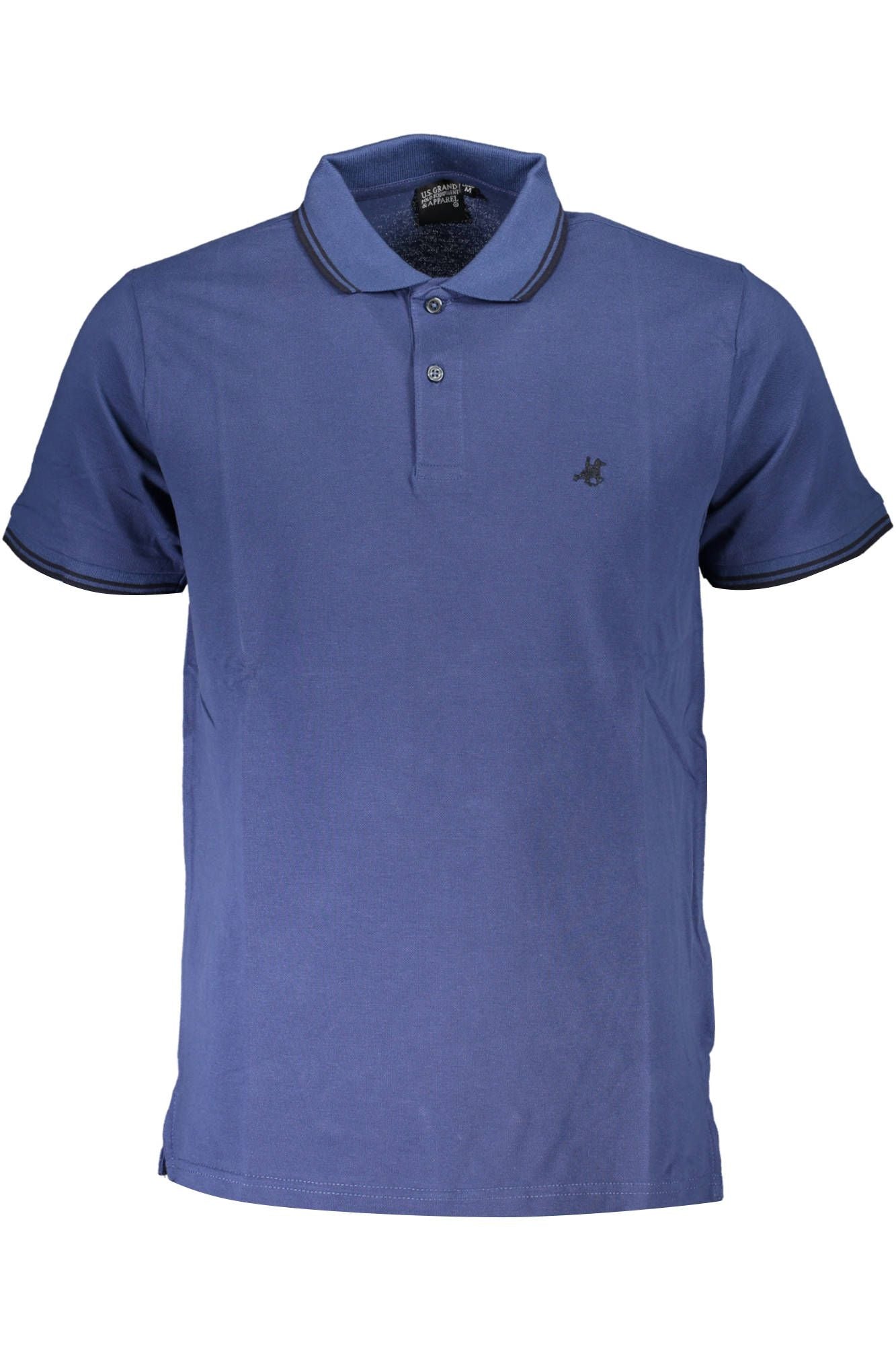 Elevated Casual Blue Polo with Contrast Detailing