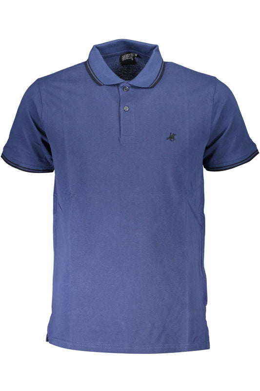 Elevated Casual Blue Polo with Contrast Detailing