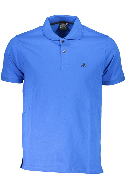 Elegant Short-Sleeve Blue Polo for Men