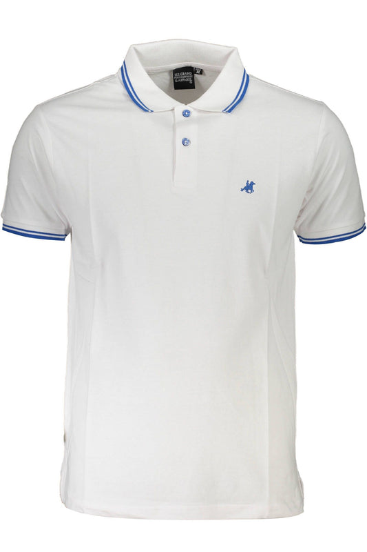 Elegant Blue Polo Shirt with Contrasting Details