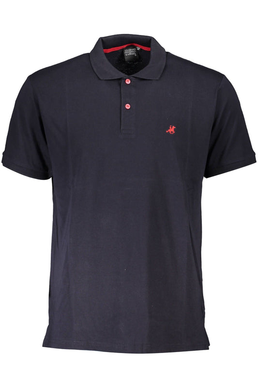Elite Blue Short-Sleeved Polo Elegance