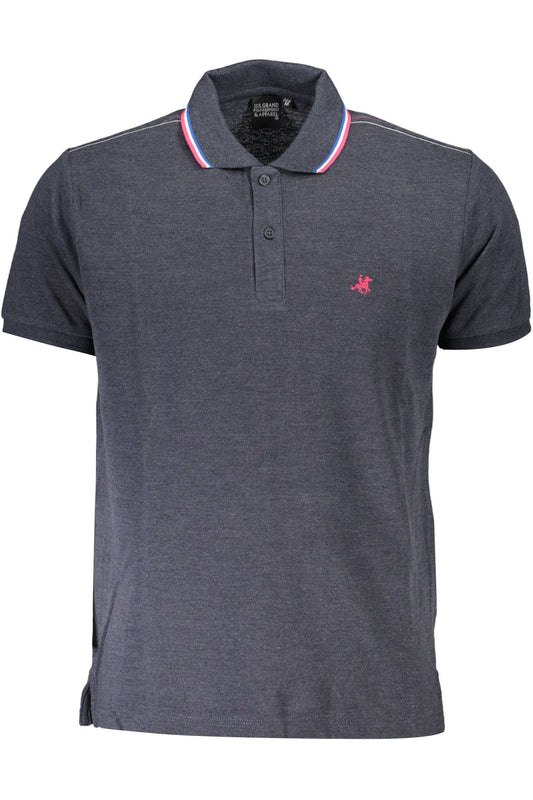Elegant Contrasting Polo with Embroidered Logo