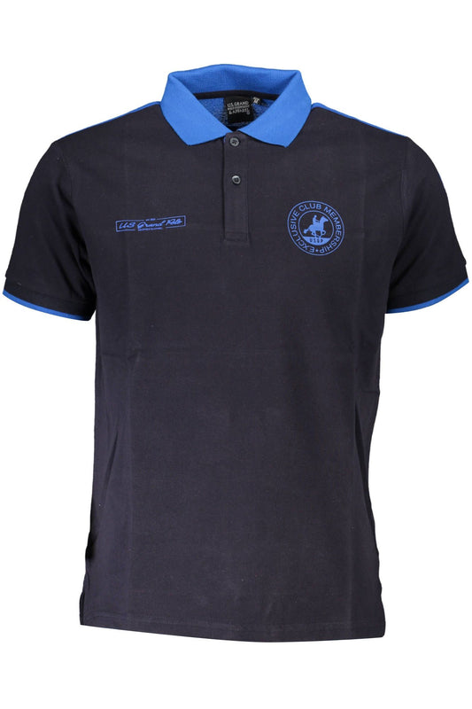 Elegant Short-Sleeved Blue Polo Shirt