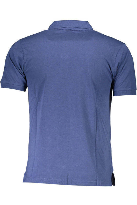 Classic Blue Polo Shirt with Elegant Embroidery