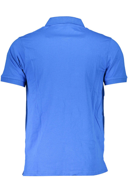 Elegant Short-Sleeve Blue Polo for Men