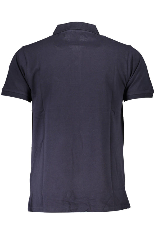 Elegant Short-Sleeved Blue Polo Shirt