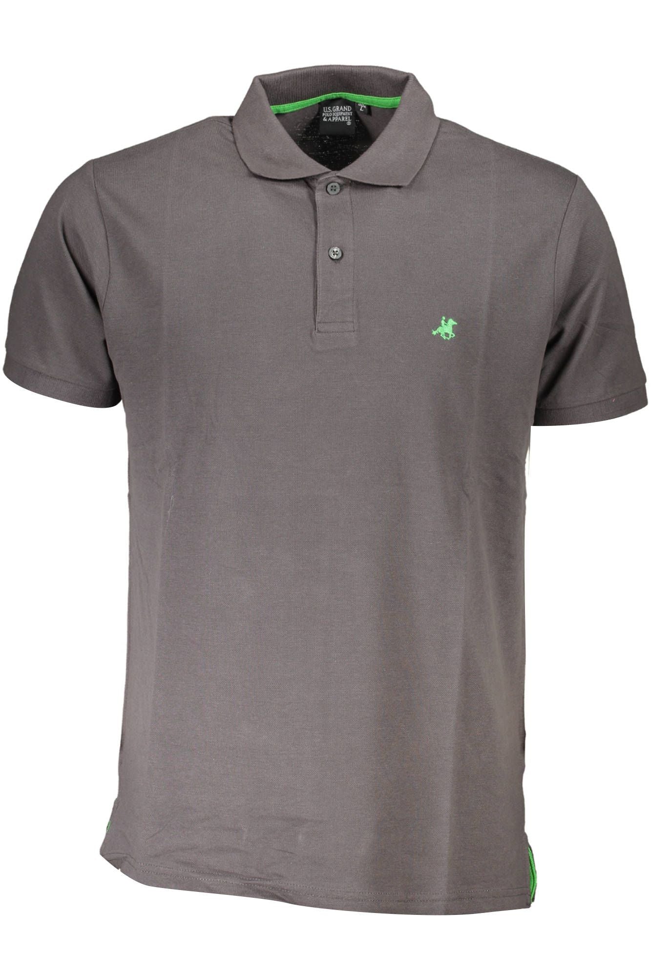 Elegant Short-Sleeved Gray Polo Shirt