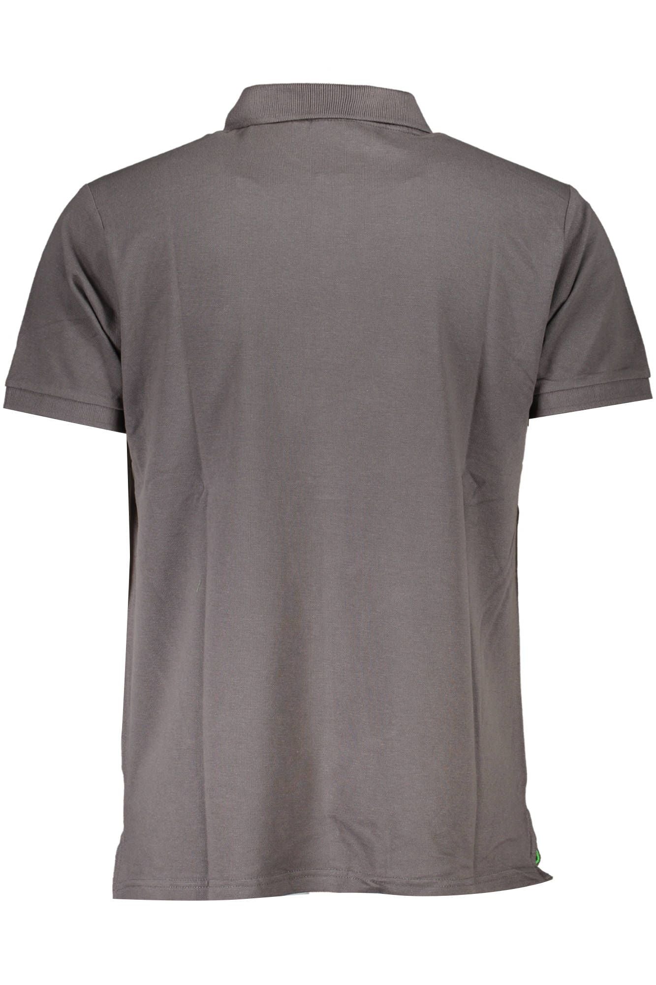 Elegant Short-Sleeved Gray Polo Shirt