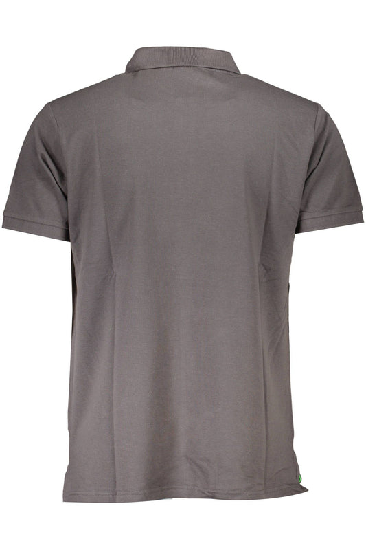 Elegant Short-Sleeved Gray Polo Shirt