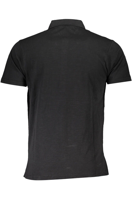 Elegant Black Polo with Embroidery Detail
