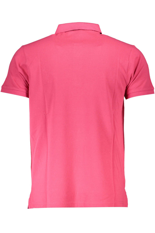 Elegant Pink Short-Sleeved Polo Shirt