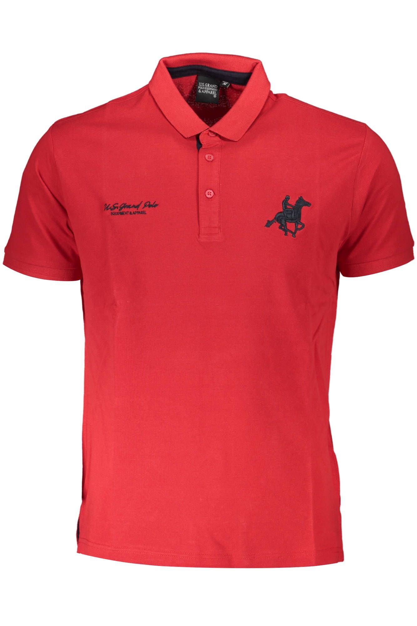 Elegant Red Cotton Polo Shirt