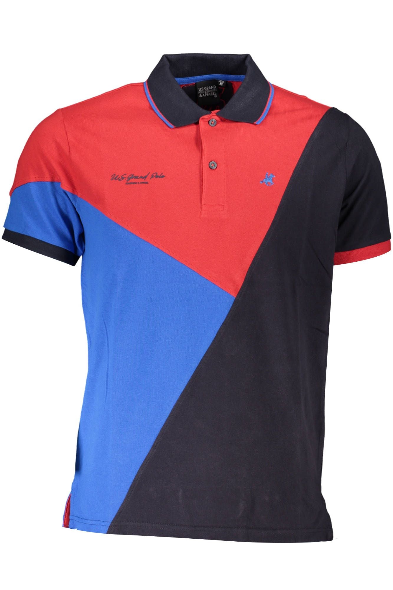 Elegant Red Cotton Polo Shirt with Contrasting Details