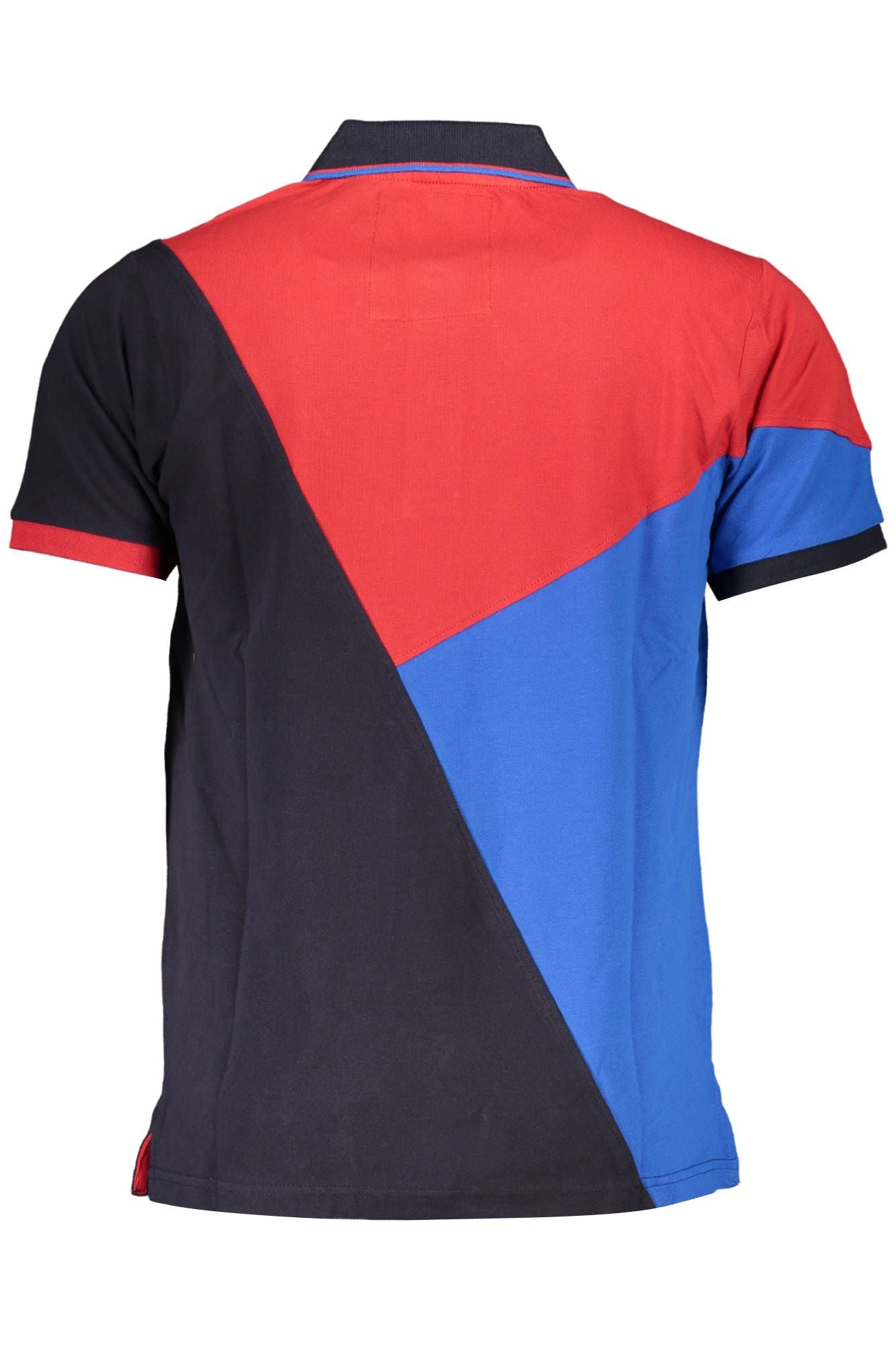 Elegant Red Cotton Polo Shirt with Contrasting Details