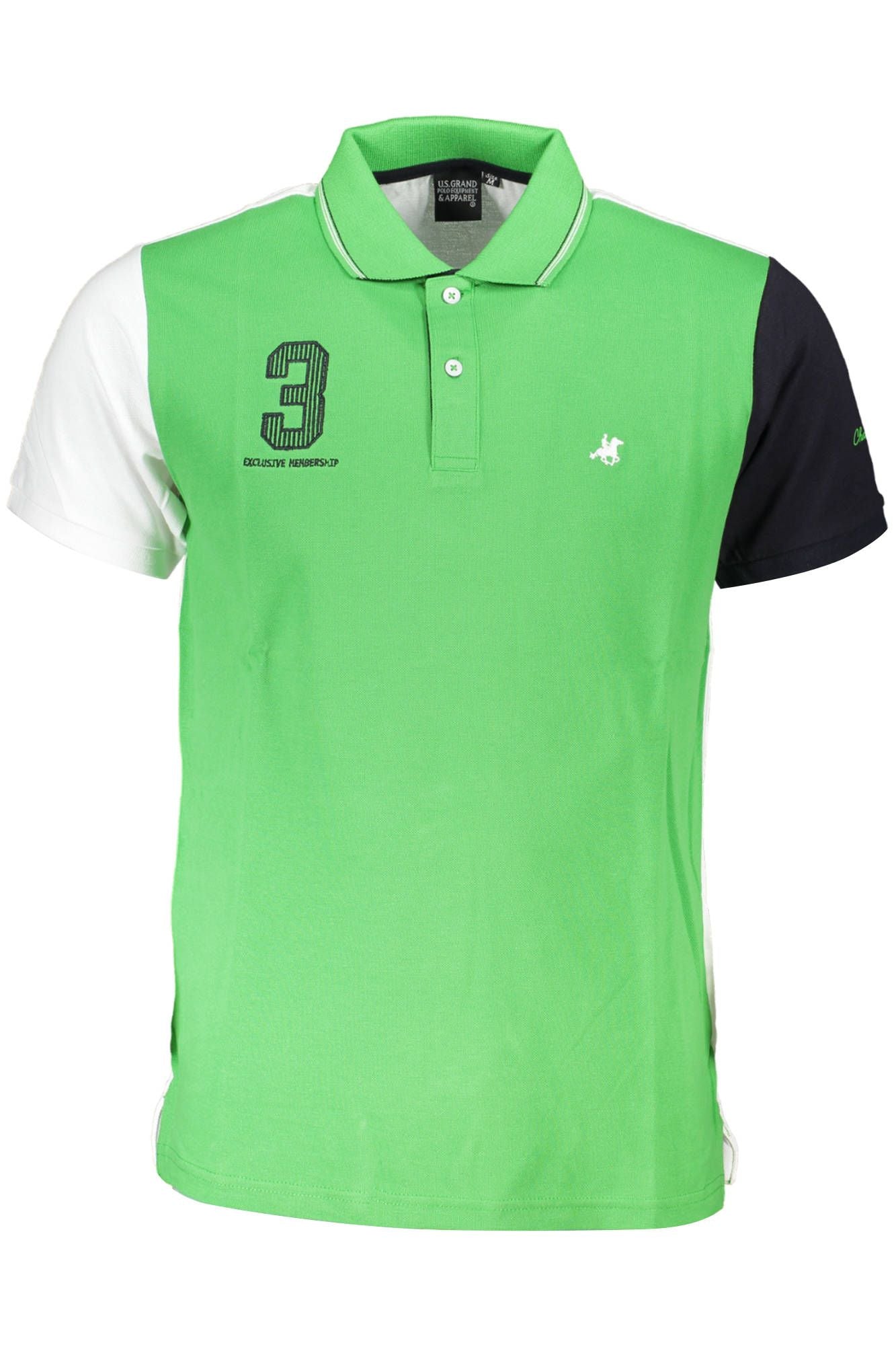Classic Green Polo Shirt with Contrasting Details