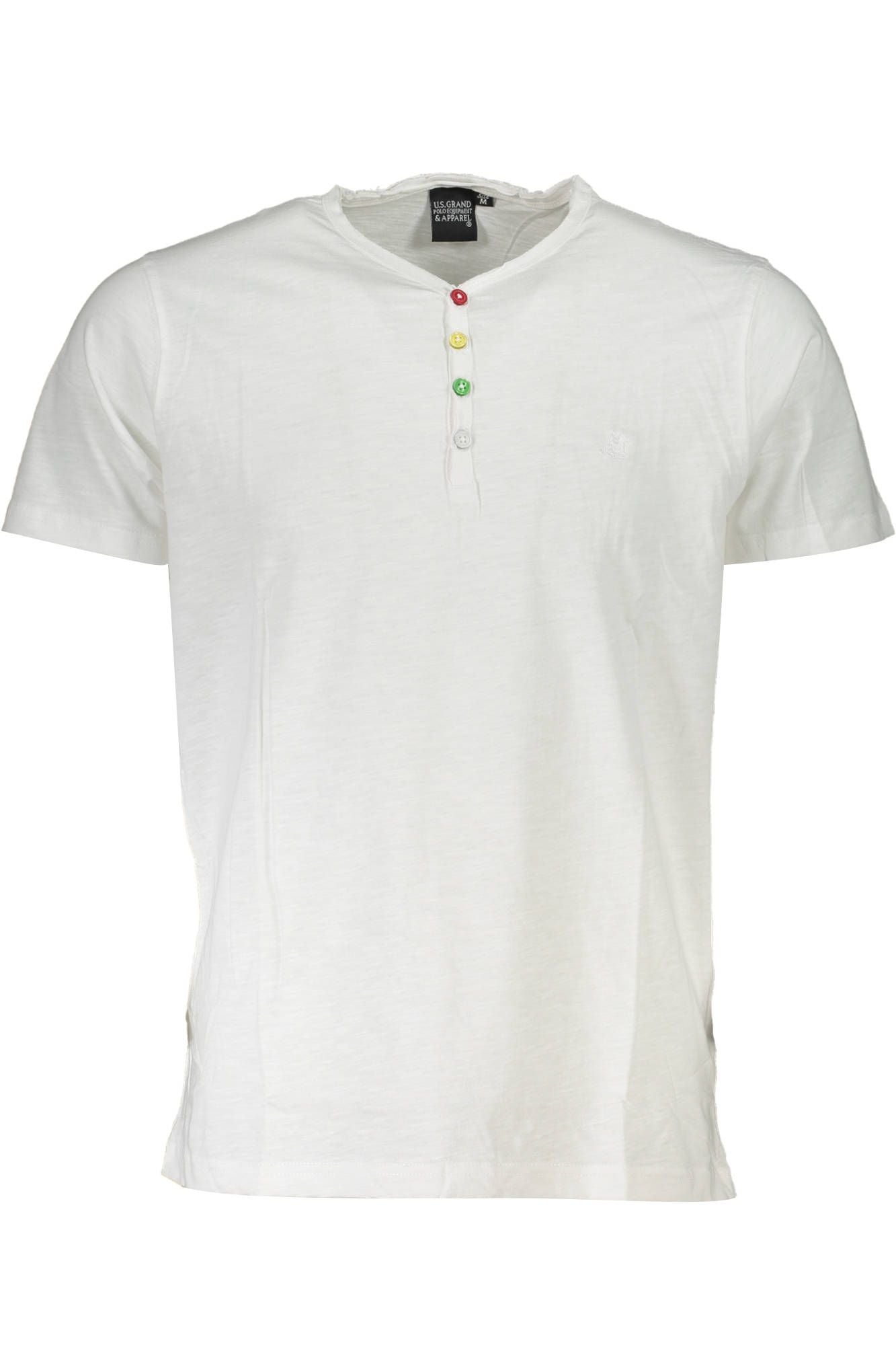 Elegant White V-Neck Embroidered Tee