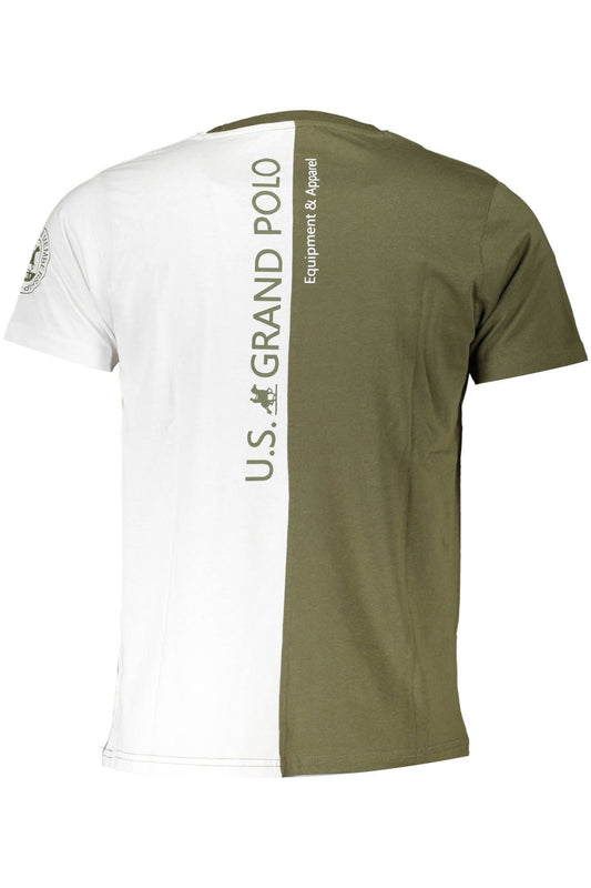 Elegant Green Polo Tee with Contrasting Details