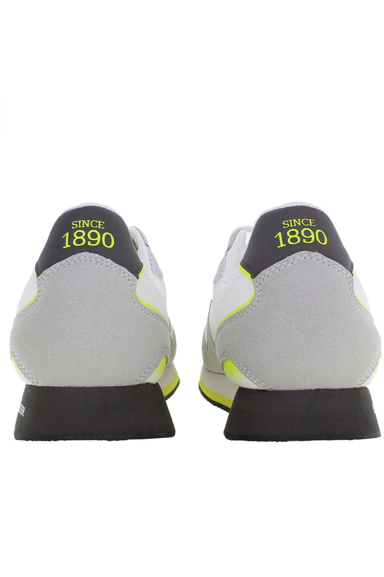 Elegant White Lace-Up Sports Sneakers