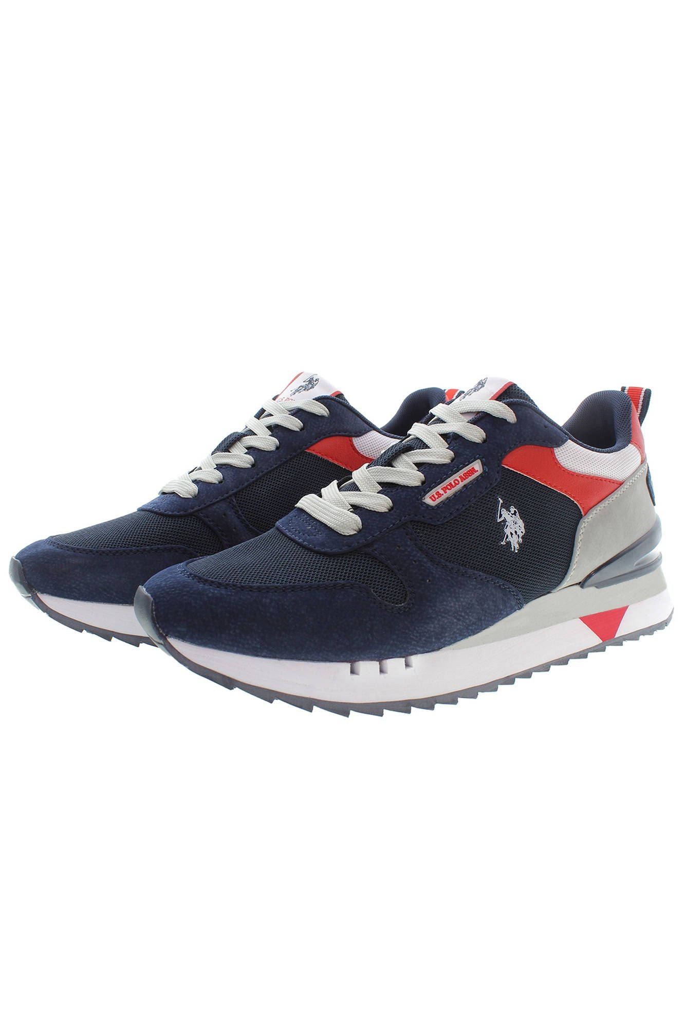 Sporty Blue Lace-Up Sneakers with Logo Detail