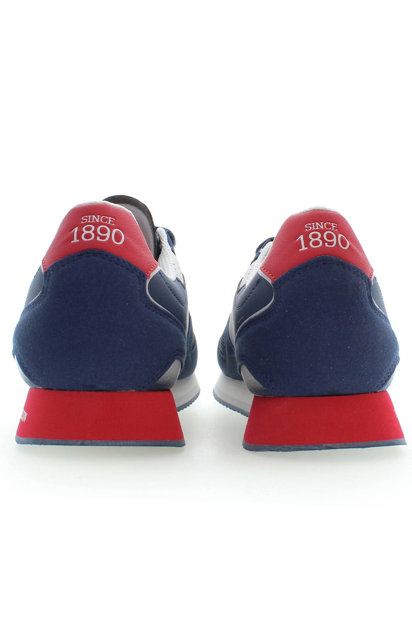 Blue Casual Sneakers with Contrasting Logo