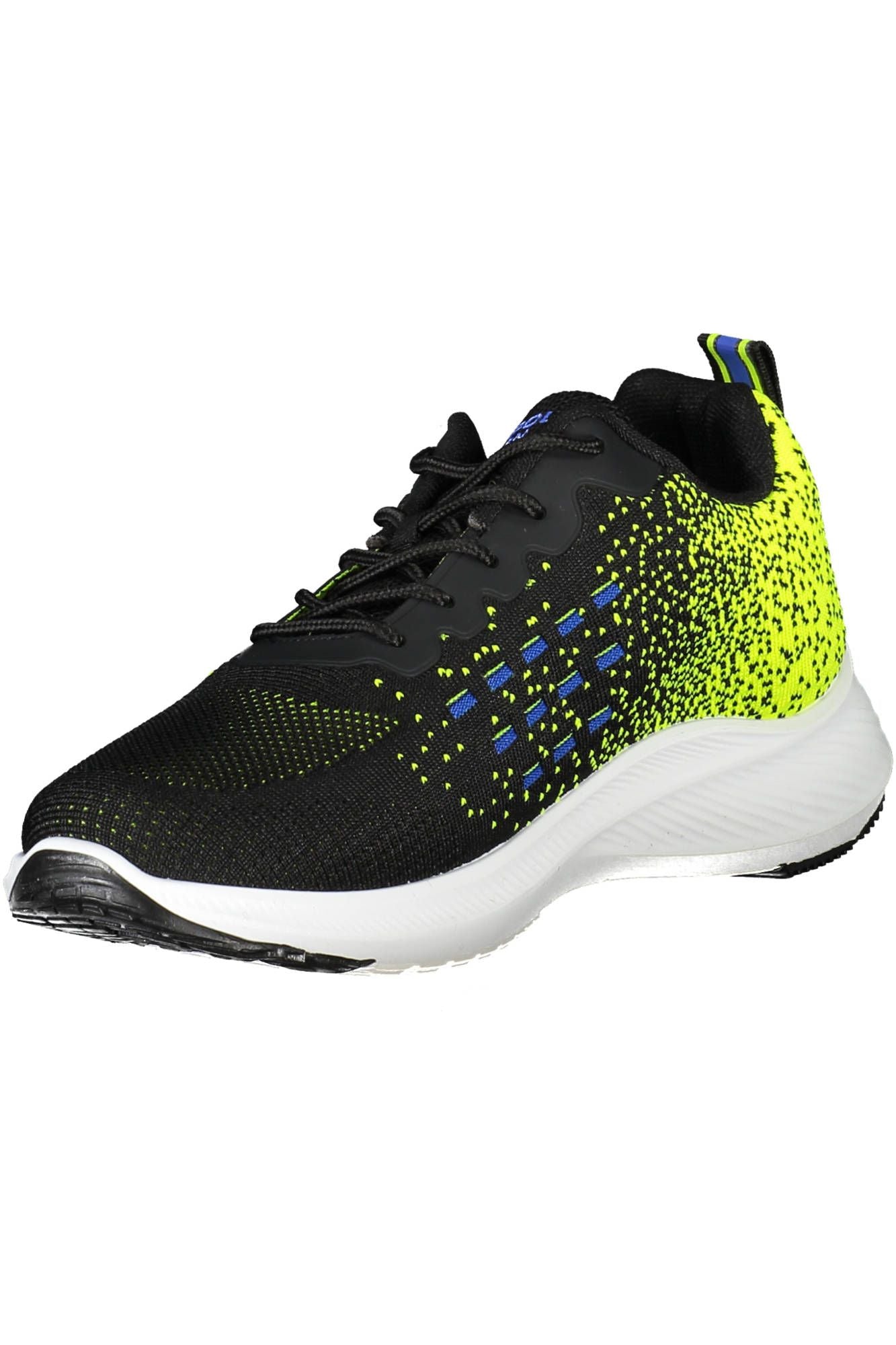 Sleek Black Lace-Up Sports Sneakers