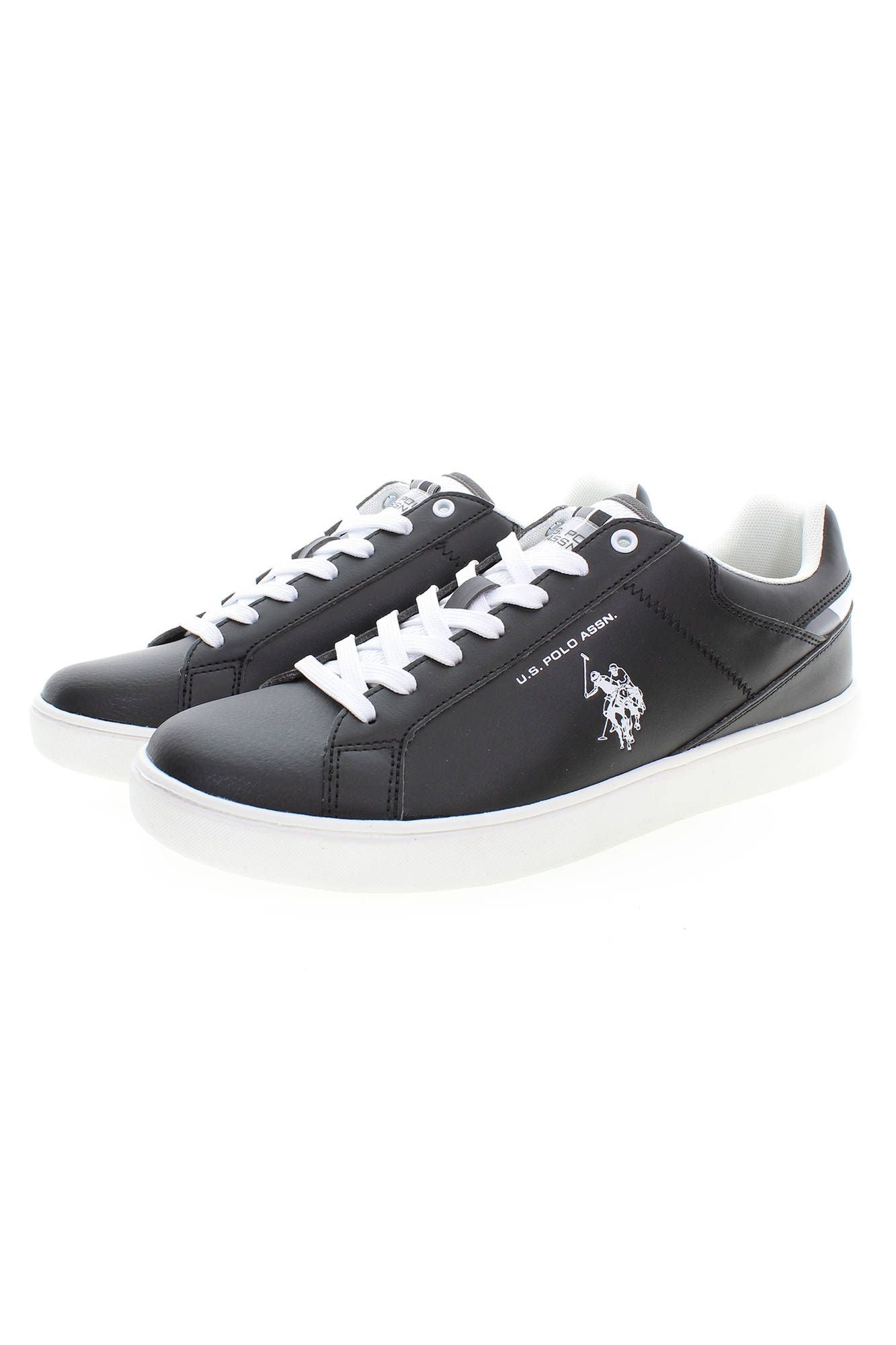 Sleek Black Laced Sports Sneakers