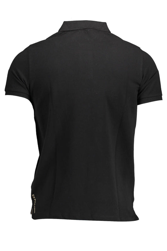 Chic Black Embroidered Polo for Sophisticated Style