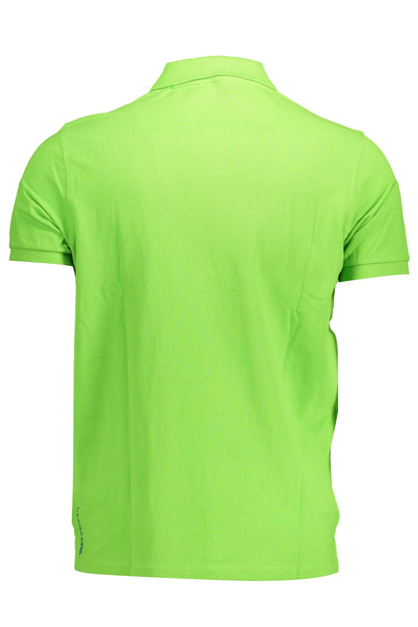 Classic Green Cotton Polo Shirt with Embroidery