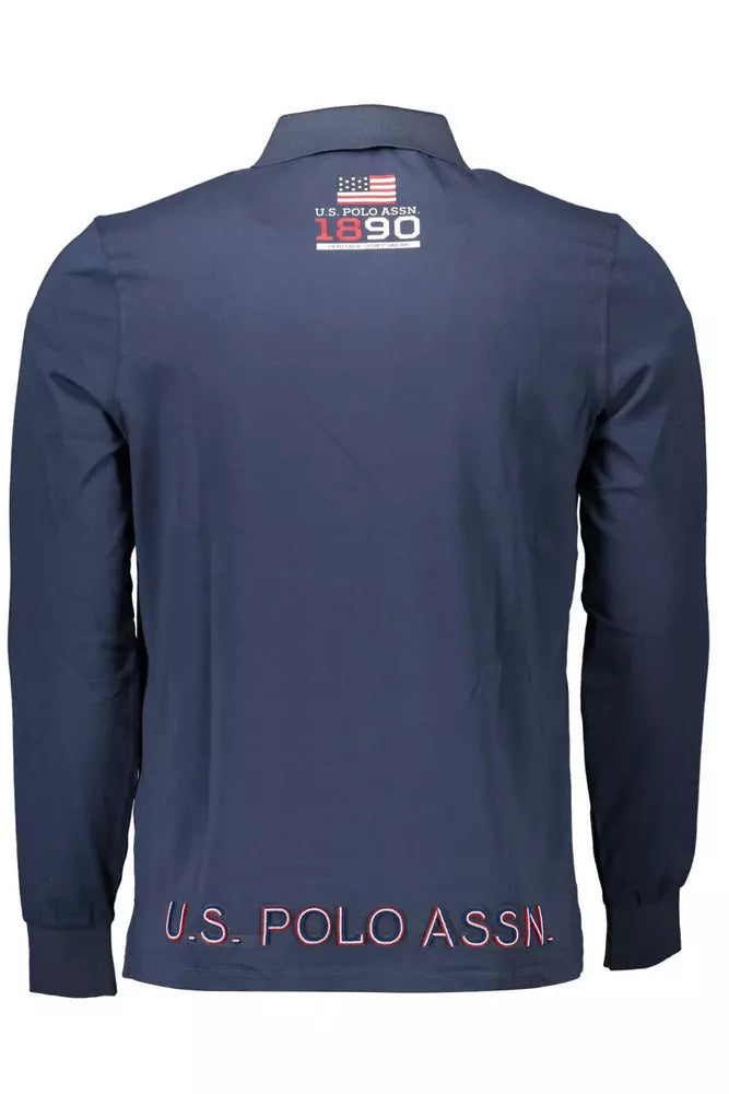 Elegant Long-Sleeve Polo with Contrast Details
