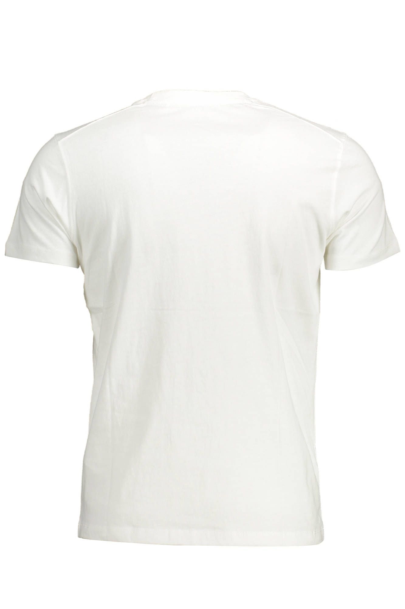 Crisp White Cotton Crew Neck Tee with Logo
