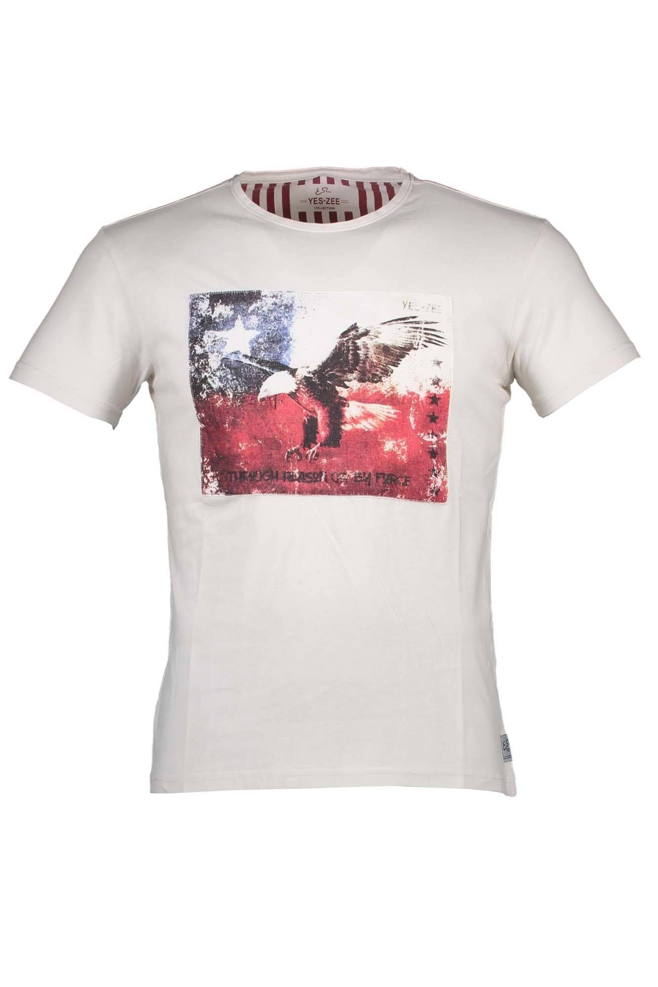 Chic White Printed Short Sleeve Tee