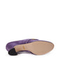 Elegant Purple Satin Heels with Metal GG Logo