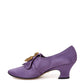 Elegant Purple Satin Heels with Metal GG Logo