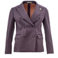 Elegant Light Purple Double Breasted Jacket